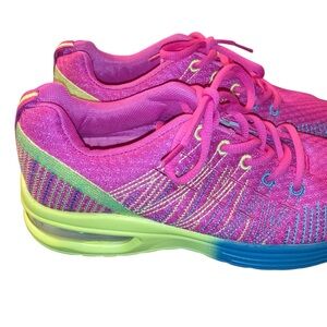 Omega Women's Sneakers in Pink and Green size 10
